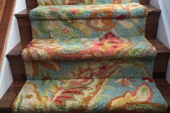 Stair Runner on newly refinished wood stairs